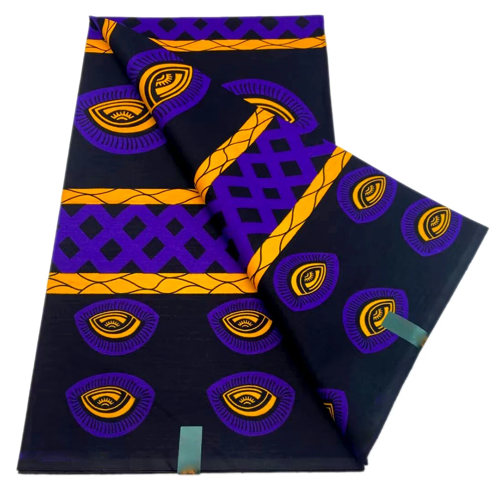 2024 Newest Ankara Wax Fabric Guaranteed Veritable African Real Print Wax Fabric 100% Cotton Ghana Style Soft Pagne Sewing