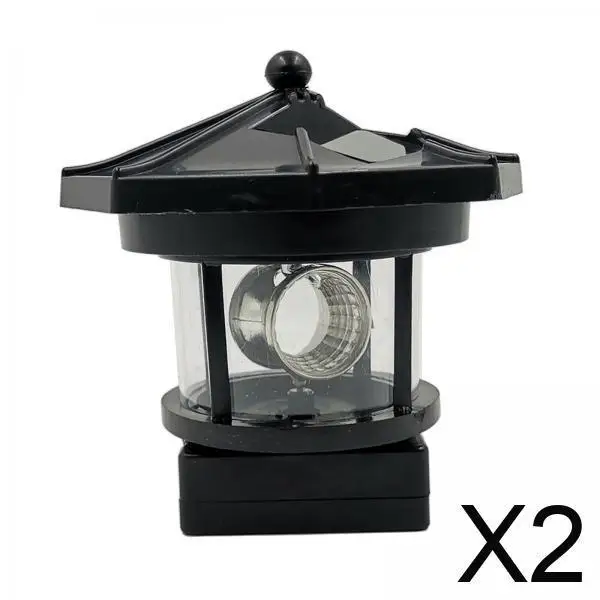

2x Solar Degree Rotating Lamp LED Solar Lights Waterproof Beacon for Lawn/Patio/Pond Deccor