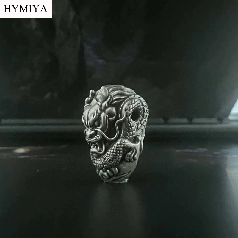 

100% серебро 925, тибетские бусины Power Dragon Guru, буддийские четки, трехсторонние бусины, фурнитура Мала