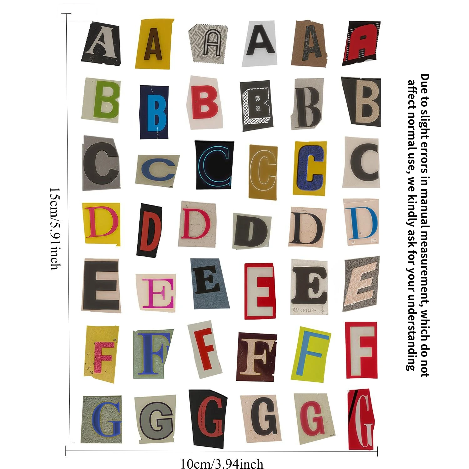 181 pieces of alphabet stickers, 4 sheets with uppercase and lowercase letters from A to Z, for planner DIY handmade decoration