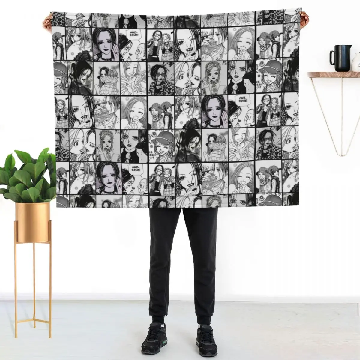 

Nana x Hachi Manga Panel collage 2 Throw Blanket Lightweight Cozy Blanket for Bed Sofa