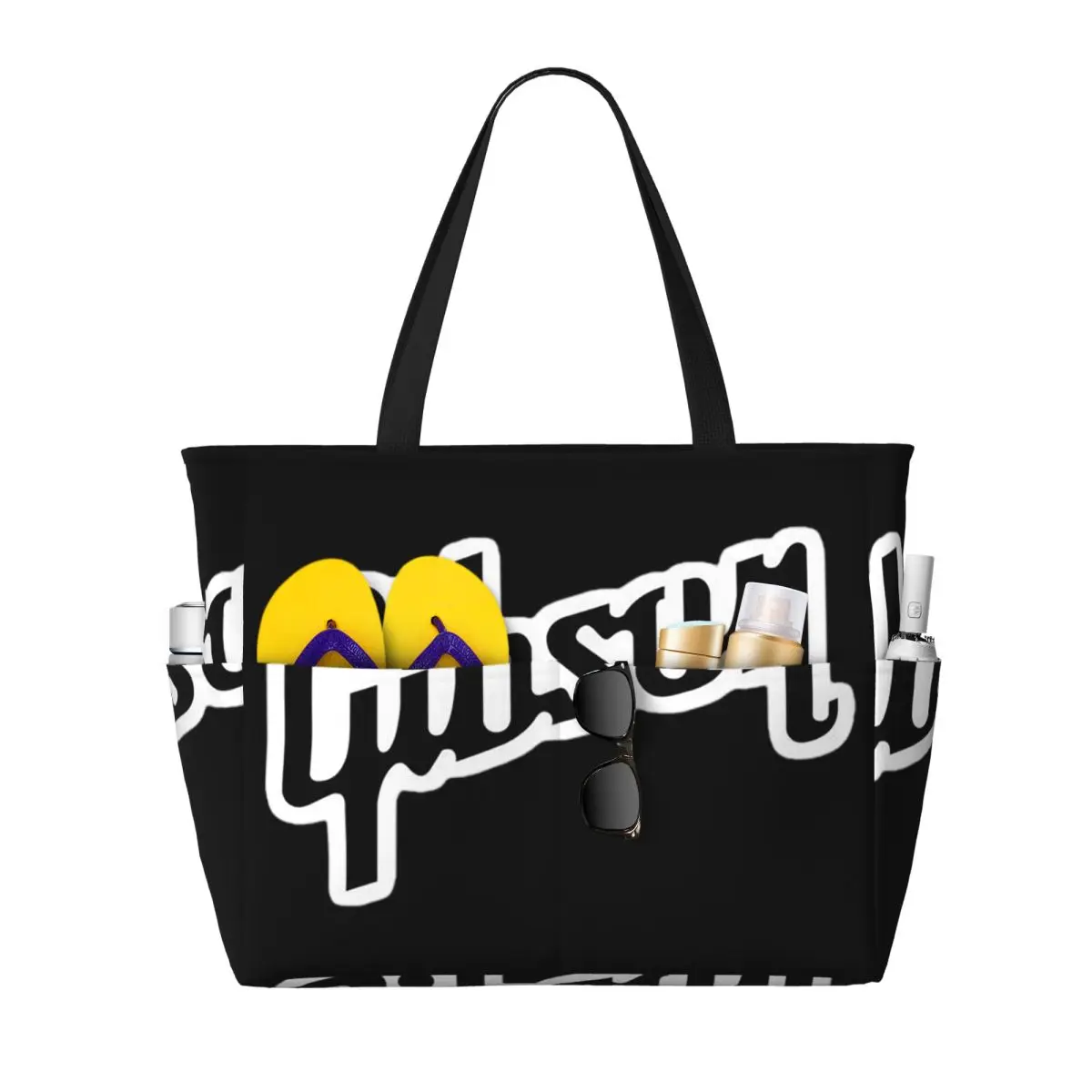 Gibsons Music 1894 Logo Beach Tote Bag Sport Gym Yoga Duffle Large Tote Bag Women Travel Bag Fitness bag
