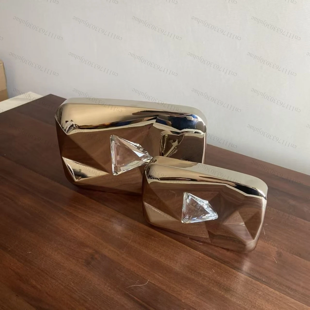 Custom DIY For YouTube Play Button Awards Medals Traditional Style Metal Diamond Plaques Trophies Fashion Souvenirs