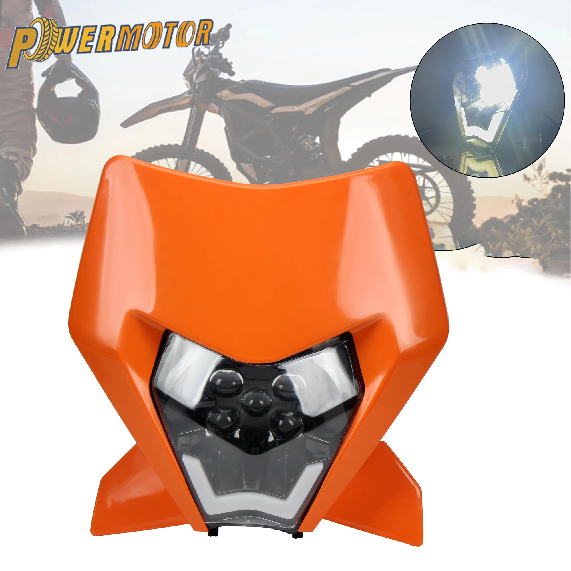 موتوكروس LED كشافات ل KTM EXC SX XC 250 300 450 2024 2025 الترابية دراجة إندورو دراجة نارية المصباح تعديل الملحقات