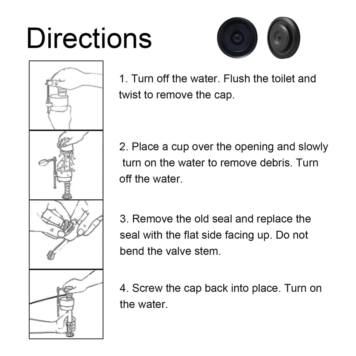 SEMOIC 5 шт. запасные части для уплотнения клапана наполнения унитаза для -83143, резиновое уплотнение клапана наполнения бачка унитаза