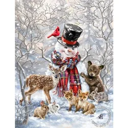 AB diamond cross stitch Cartoon Christmas Snowman 5D DIY diamond embroidery rhinestone painting diamond painting