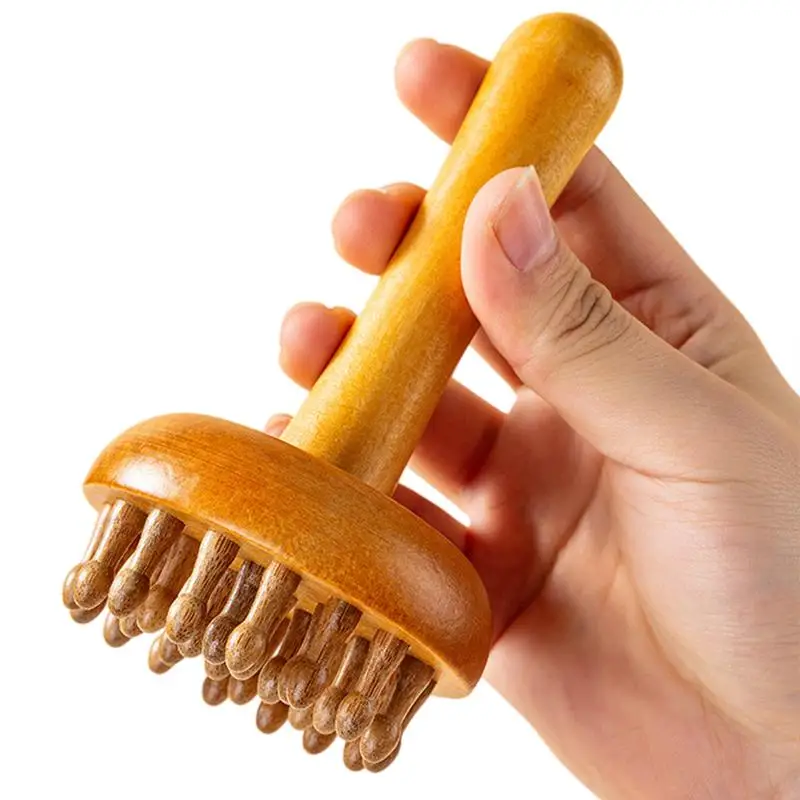 

1PCS Multi-Functional Wood Therapy Massage Comb Scalp Head Massager Natural Wood Circular Tooth Guasha Scraping Body Massager