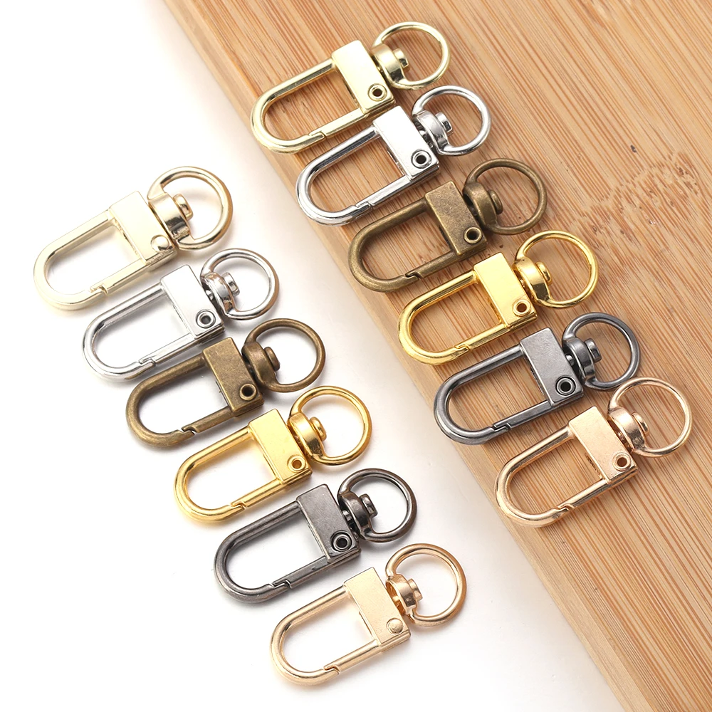 5-10Pcs/Lot Alloy Dog Buckle Lobster Clasp Hooks Snap Ring Keychain Carabiner Accessories For Handbags DIY Craft Ornament Making