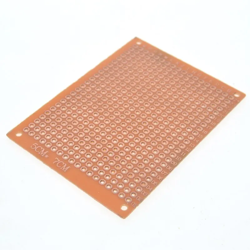 10Pcs 5*7 PCB 5x7 PCB 5cm 7cm DIY Prototype Papier PCB Universal Board gelb