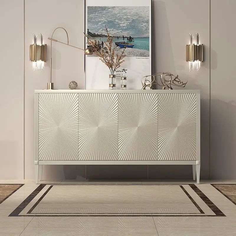 

American solid wood sideboard storage cabinet designer modern simple light luxury home living room wall storage cabinet