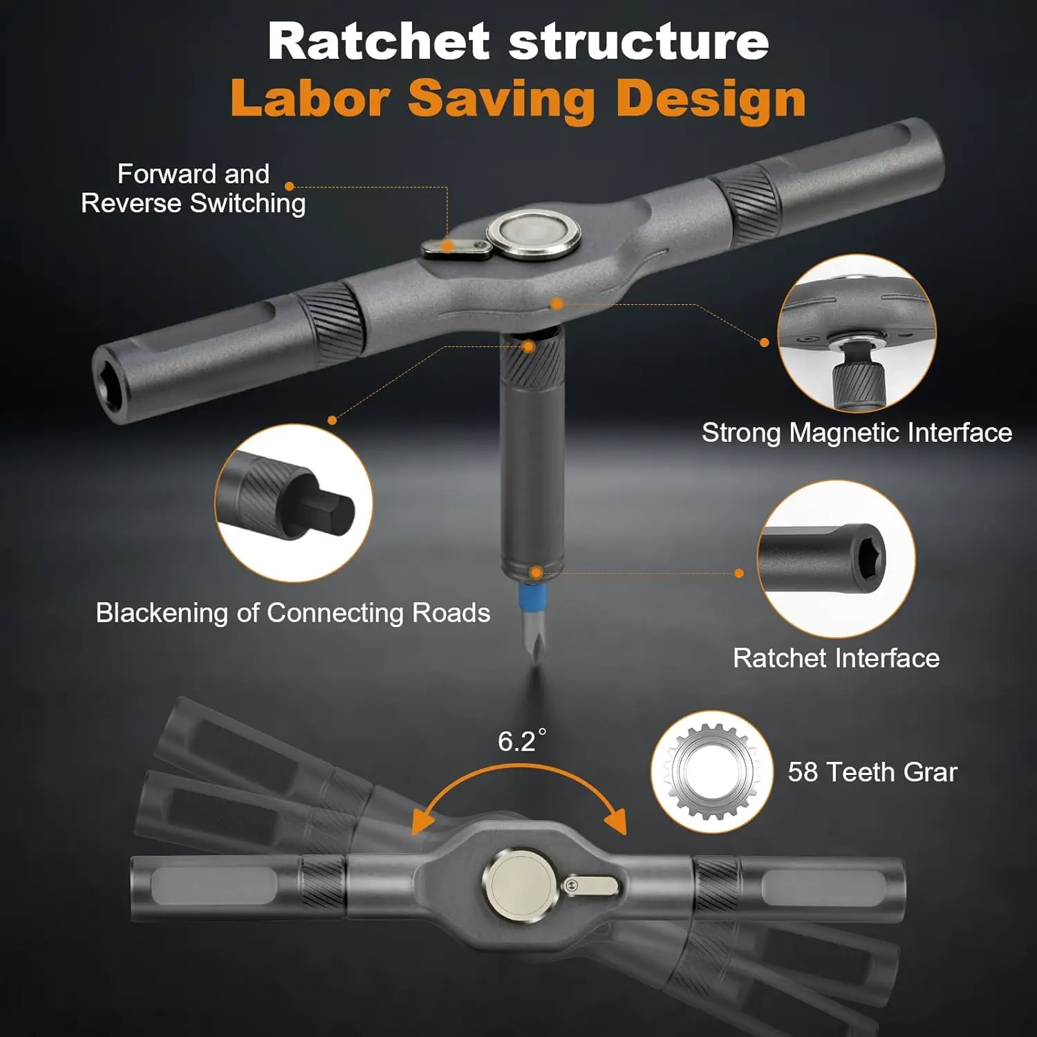 Tournevis de précision à cliquet magnétique sans fil 42 en 1, Kit d'outils manuels portables à petite poignée pour la réparation domestique