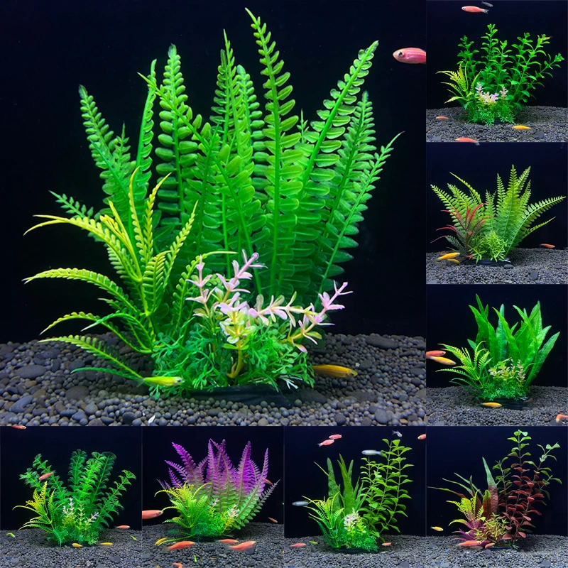 18cm Fish Bowl Ornament Plant Aquarium Artificial DIY Decor Aquatic Plants Plastic Water Grass Fish tank Decoration 7.09 inch