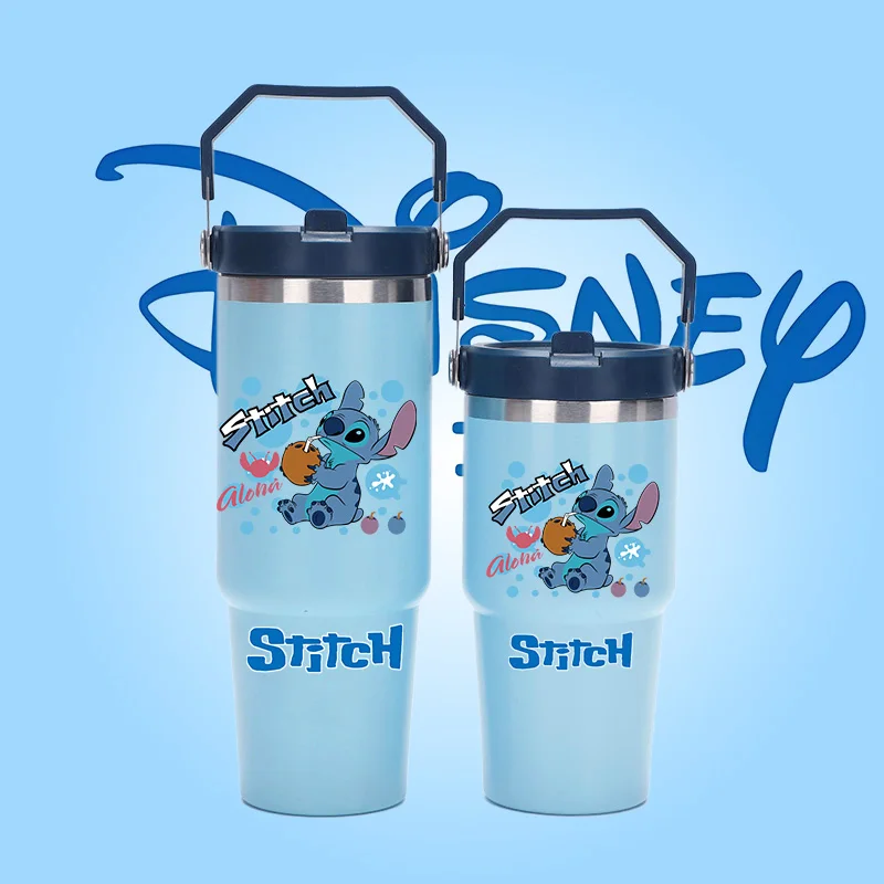 Disney Cartoon Stitch 30oz 20oz Portable Car Cup 304 Stainless Steel Insulated Cup for Cooling Outdoor Portable Ice King Cup
