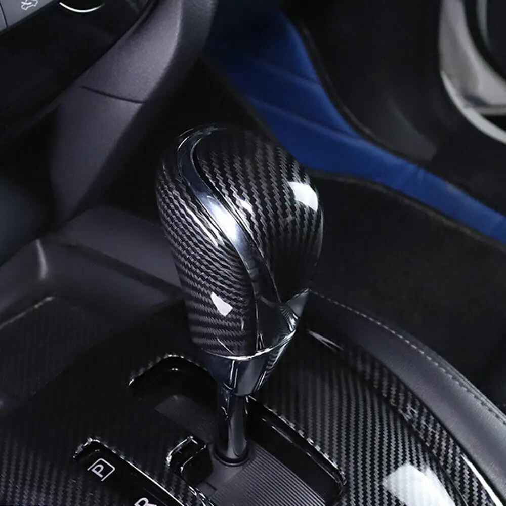 BBQ@FUKA Car Sticker for Nissan Teana Altima 2013 2014 2015 2016 2017 2018 Carbon Fiber Car Interior Gear Shift Knob Trim