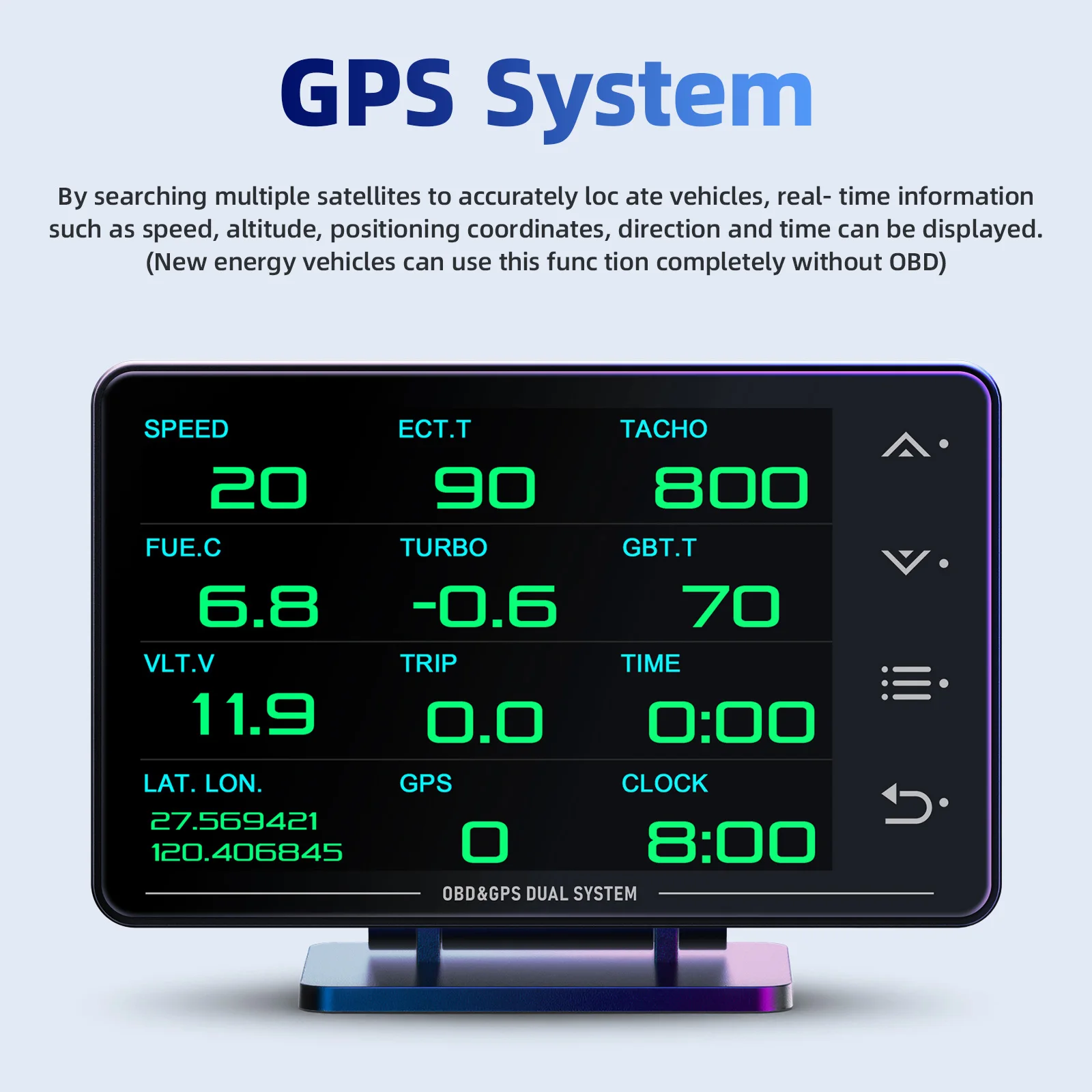 XS Gauge OBD2+ GPS Head-up Display Multi-function Meter turbocharged water temp oil pressure oil temperature Clock Turbo Gauge
