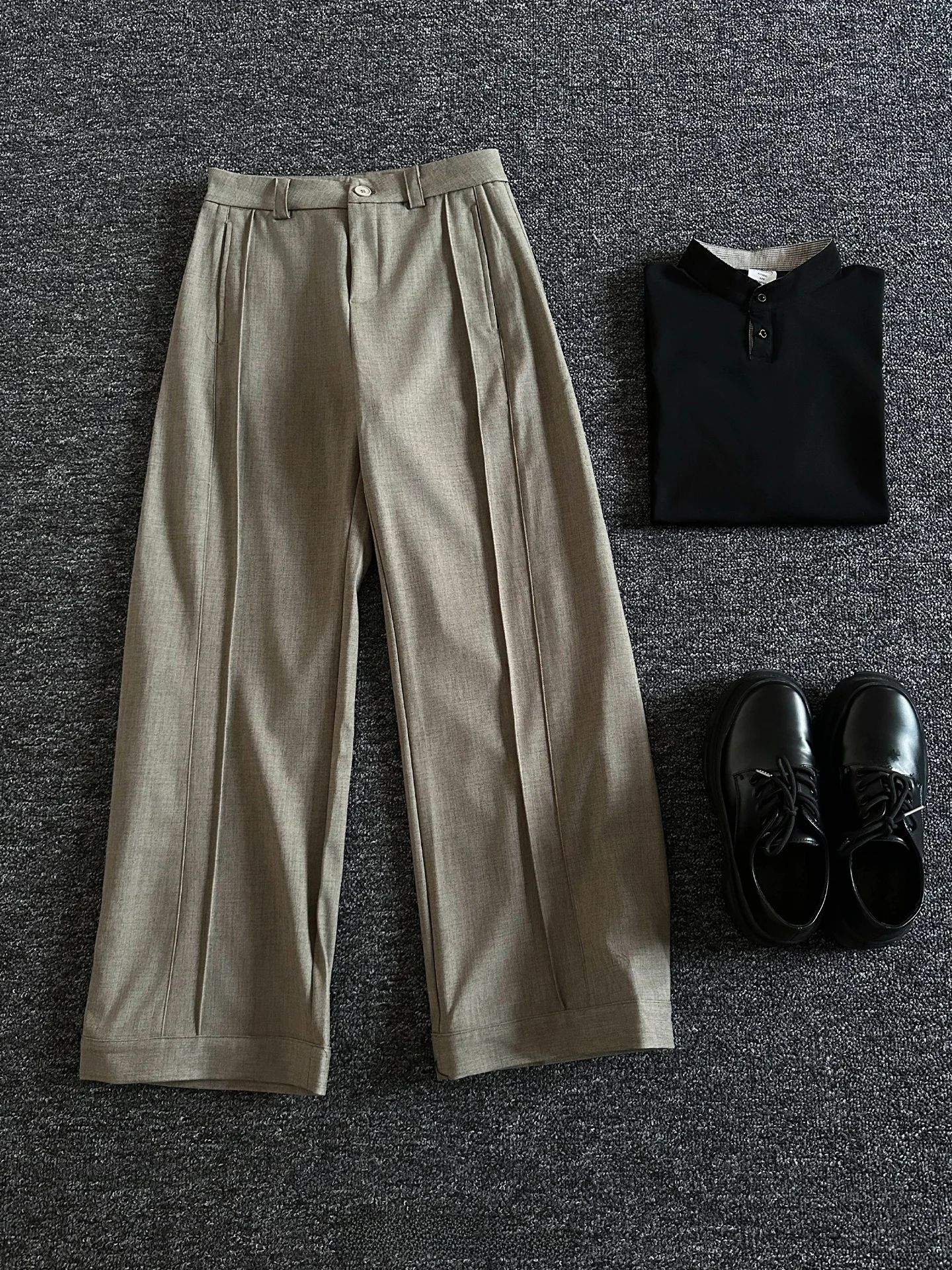 

Мужские брюки Rise Brand с высокой талией, прямые, широкие, повседневные, свободного кроя, весенние