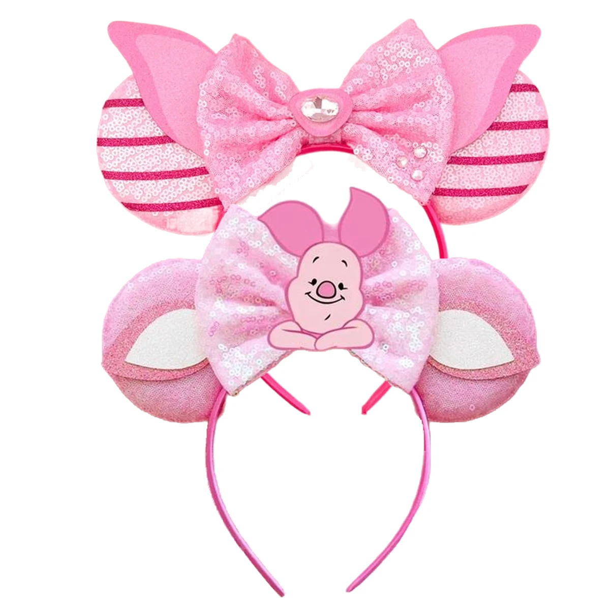 Diadema de Mickey Mouse, diademas de Winnie the Pooh para mujer, diademas con orejas de Tigger, diadema de Eeyore, accesorios para el cabello de Piglet