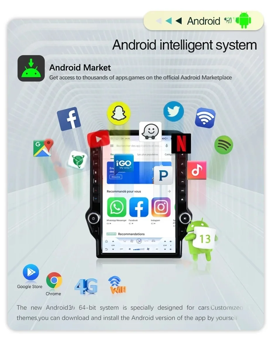 14.5 "شاشة عمودية 8 + 256G Android14 راديو السيارة ل دودج RAM1500 RAM 1500 2500 3500 2012-2018 مشغل ستيريو autoradio لتحديد المواقع نافي