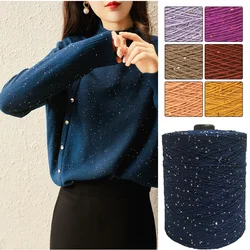 50grams/Ball 100% Cotton+2mm Sequins Yarn Ball for Knitting Sweaters, Crochet Thread, Handcrafts, Scarf, Shawls, DIY,