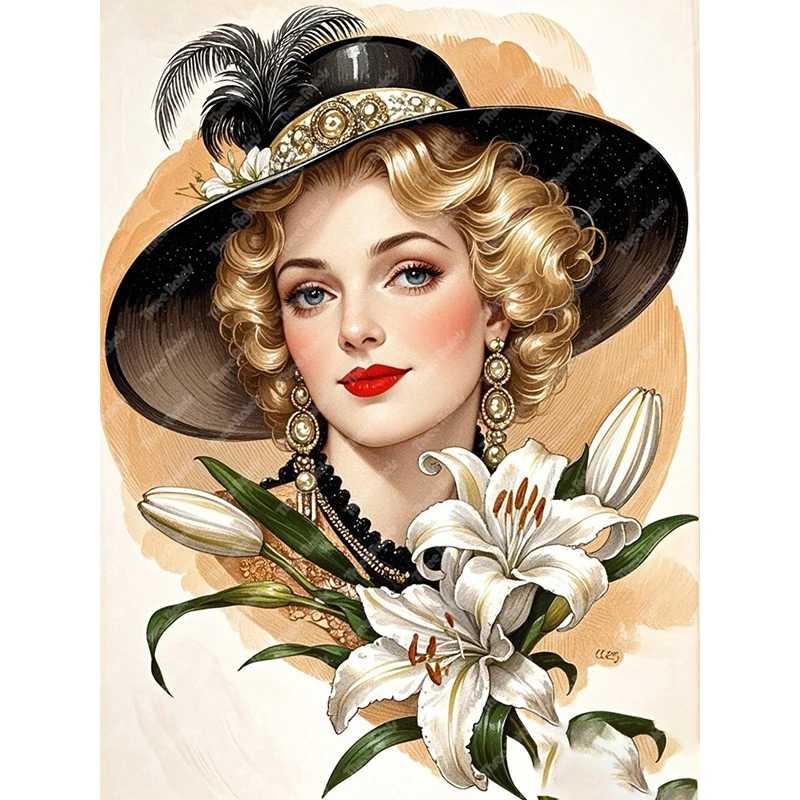Three Ratels QHH47 Nostalgic vintage elegant ladies' art wall stickers for home decoration