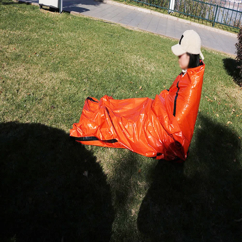 Emergency Sleeping Bag Waterproof Survival Sleeping Bag Portable Thermal Sleeping Bag for Camping Hiking Outdoor Adventure