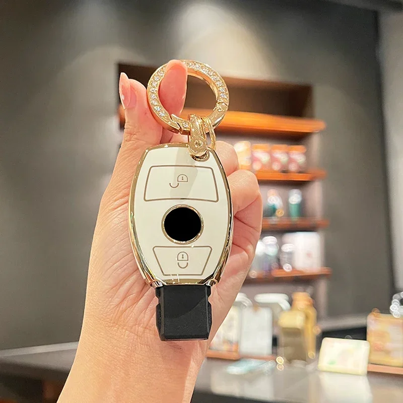 

2 3 Buttons TPU Car Key Case Cover for Mercedes Benz A B R G Class GLK GLA W204 W251 W463 W176 Protector Holder Fob Accessories