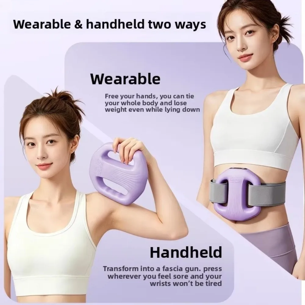 Cordless Fascia Rings Massager Type-C Rechargeable Deep Tissue Muscle Handheld Massager with Belt 3 Modes Electric Body Machine