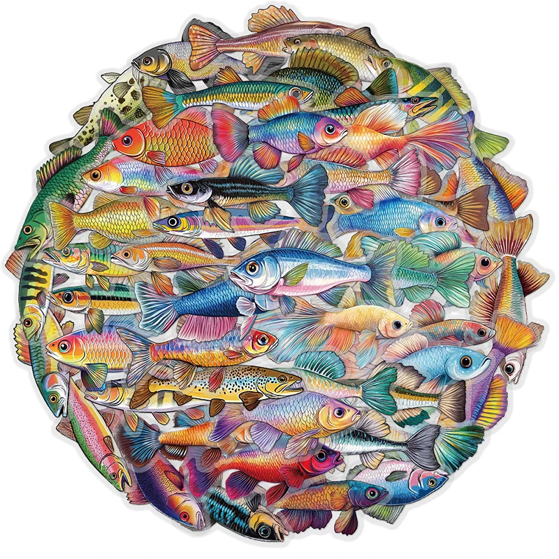 50PCS Goldfish Stickers PET Fish Aesthetic Sticker Tropical Marine Life Ocean Decals Waterproof Vinyl Stickers for Laptop Phone