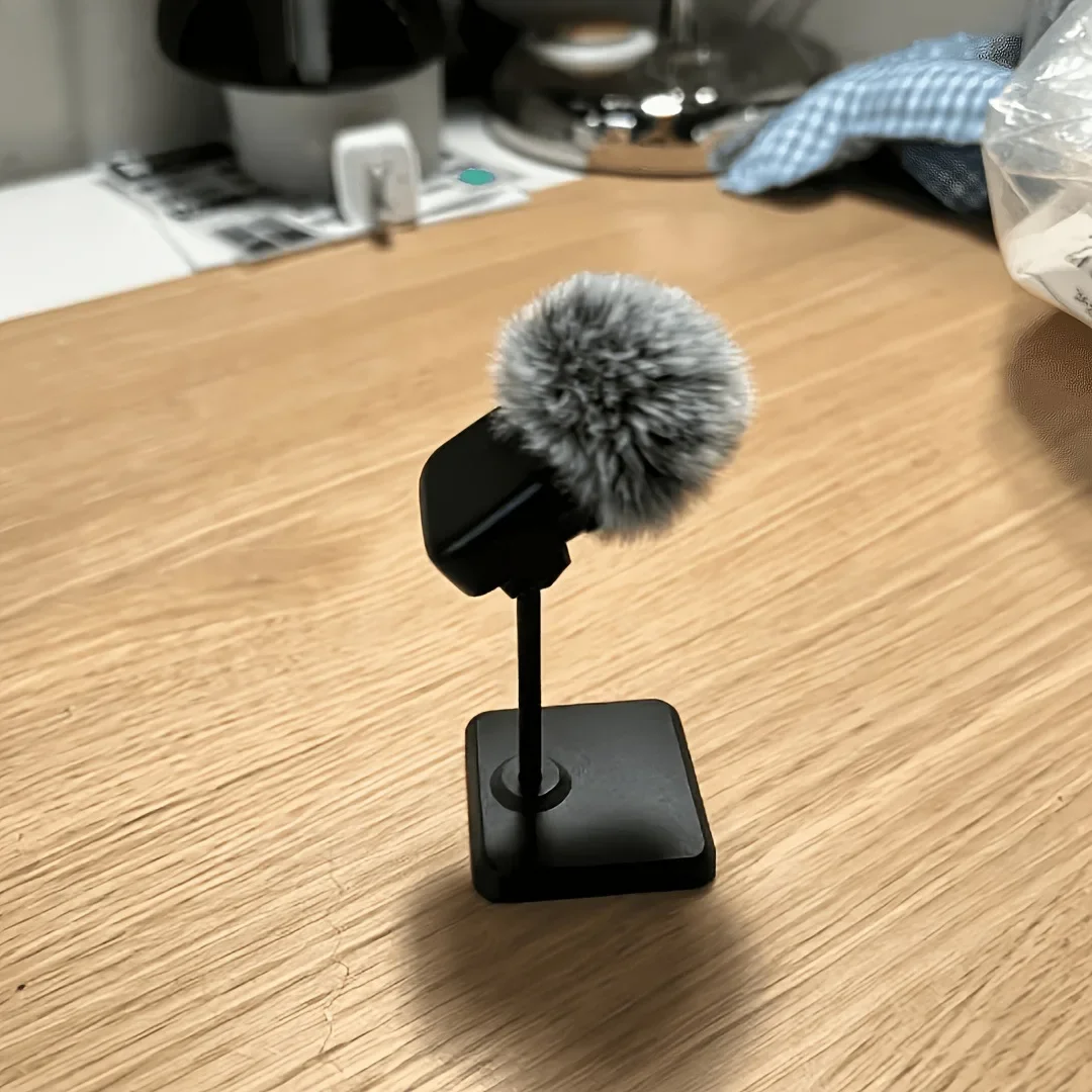 Wireless Microphone Desktop Stand Fit Mic Mini Table Display Holder Recording Equipment Accessory, 3D Printed