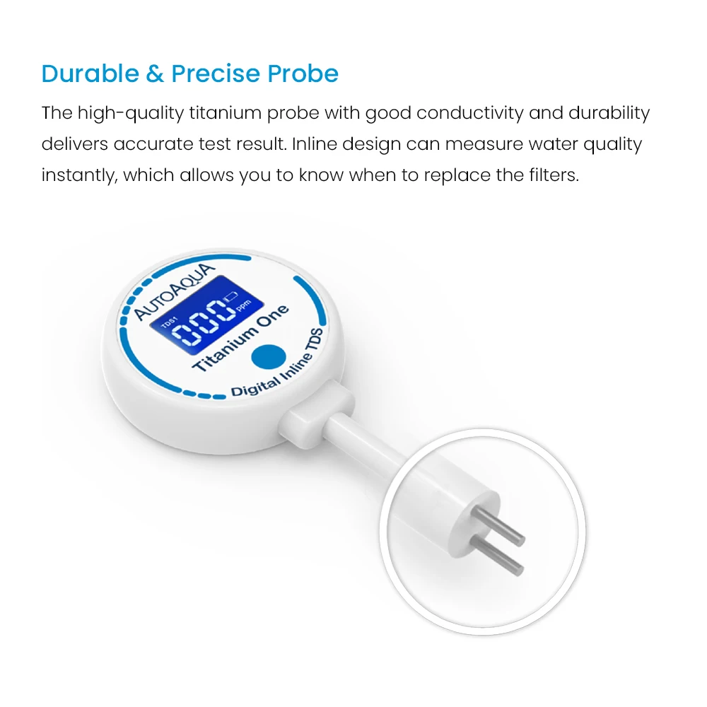 شاشة اختبار TDS الذكية لحوض السمك من AutoAqua متصلة بجودة مخرج المياه RO #3