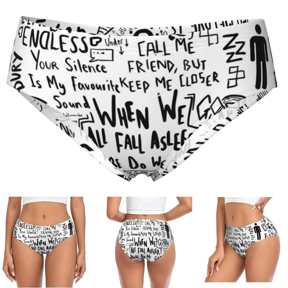 

Трусики Billie Eilish на заказ, женские удобные трусы, нижнее белье, дышащие женские трусы