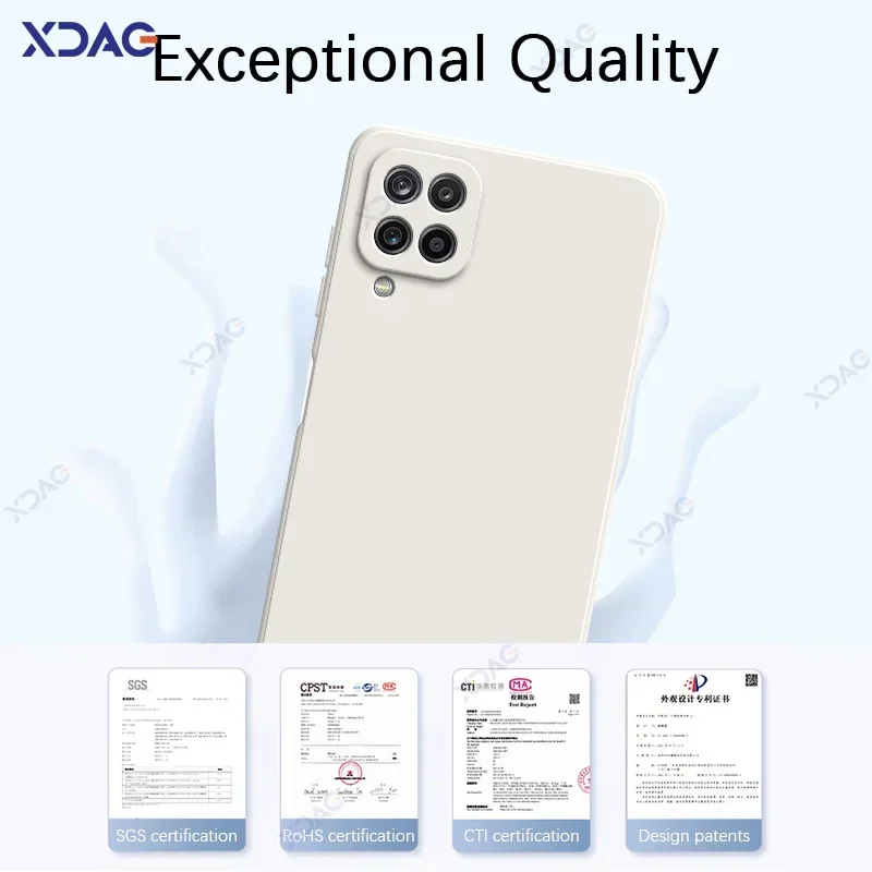 Funda de teléfono Original a la moda para Samsung Galaxy A12 A22 4G 5G SamsungA12 SamsungA22 funda trasera suave de silicona líquida cuadrada