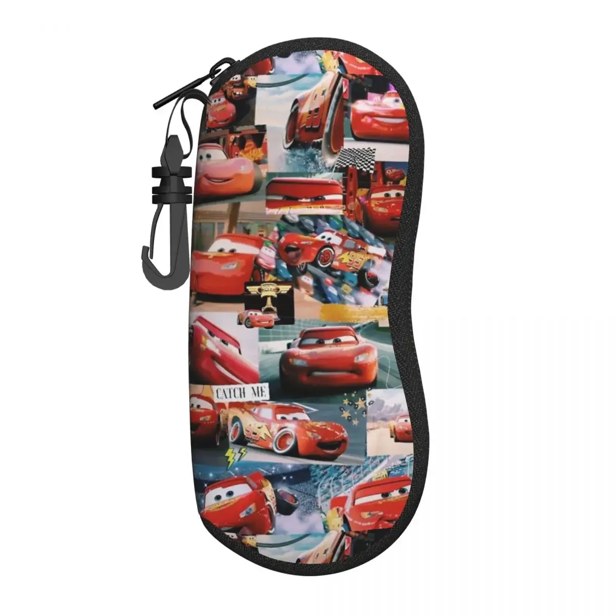 

Коллаж очков Lightning McQueen, школьный мультяшный бокс для хранения очков, винтажный бокс для очков