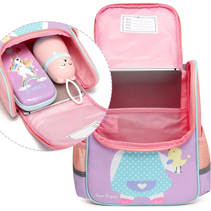 SUN EIGHT Cartoon Animal Baby Backpacks kindergarten Schoolbag Kids Backpack Children School Bags Girls Boys Backpacks