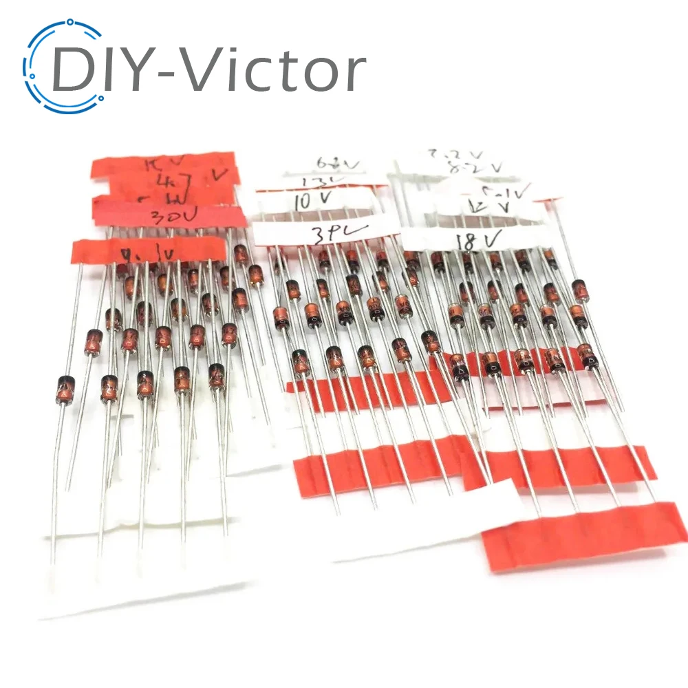 1W Zener diode, 3.3V-30 14valuesX5pcs=70pcs,Electronic Components Package,Zener diode Assorted Kit