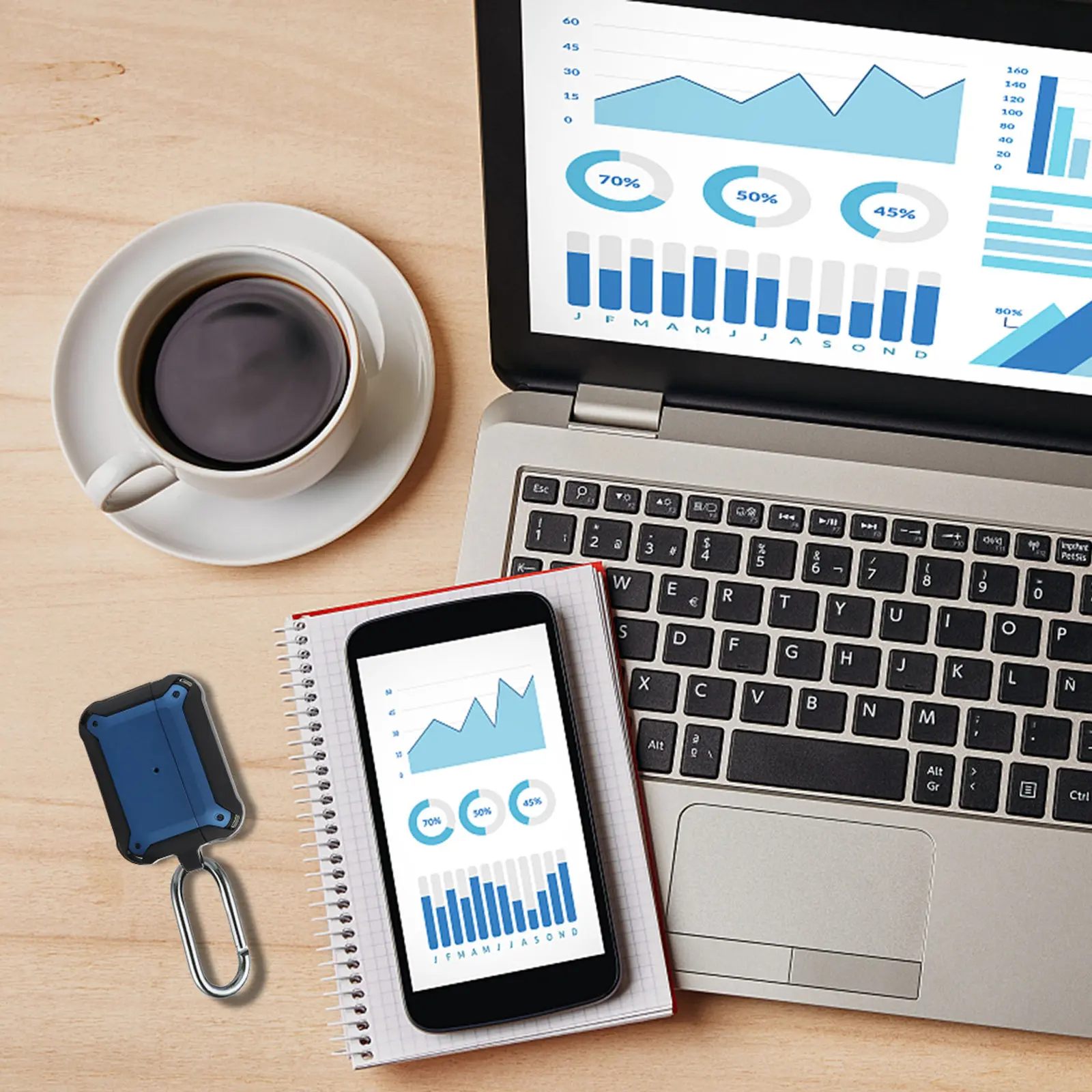 

1Pcs Anti-Fall Earphone Protective Case Lightweight Tpu Cover Compatible Carabiner Keychain Charging Hole