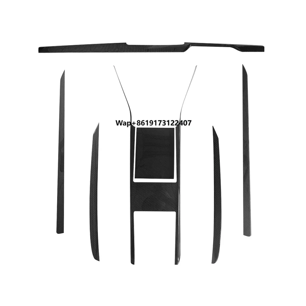 

Center Console Cover Instrument Dash Panel for Model X 2023 Dry Carbon Fiber Interior Accessories