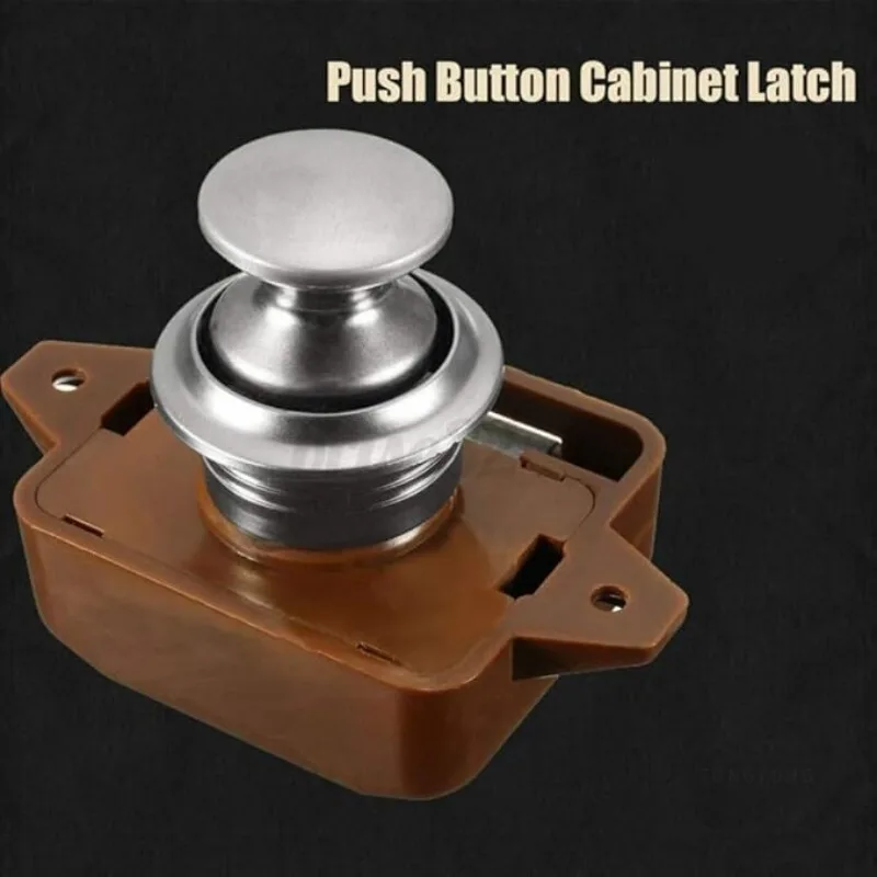 اضغط على زر مزلاج الصيد أقفال الأبواب بدون مفتاح لأجهزة أثاث المنزل المتنقل RV 1 قطعة