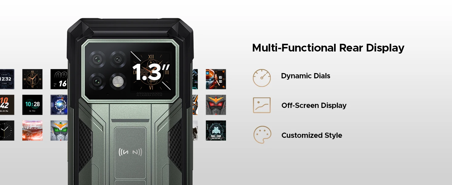 DOOGEE S200 Max 5G Rugged Phone 1.32' Rear Display Dual Light Flashlight 16GB 512GB 22000mAh 6.72'' 120Hz Screen Smartphone NFC