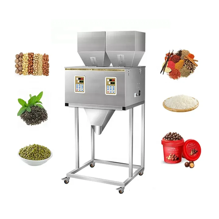 

For m Small Sachet Spice Nuts Grain Dry Powder Salt Weighing Filling Machine Double Dispenser Packaging Machine Motor m