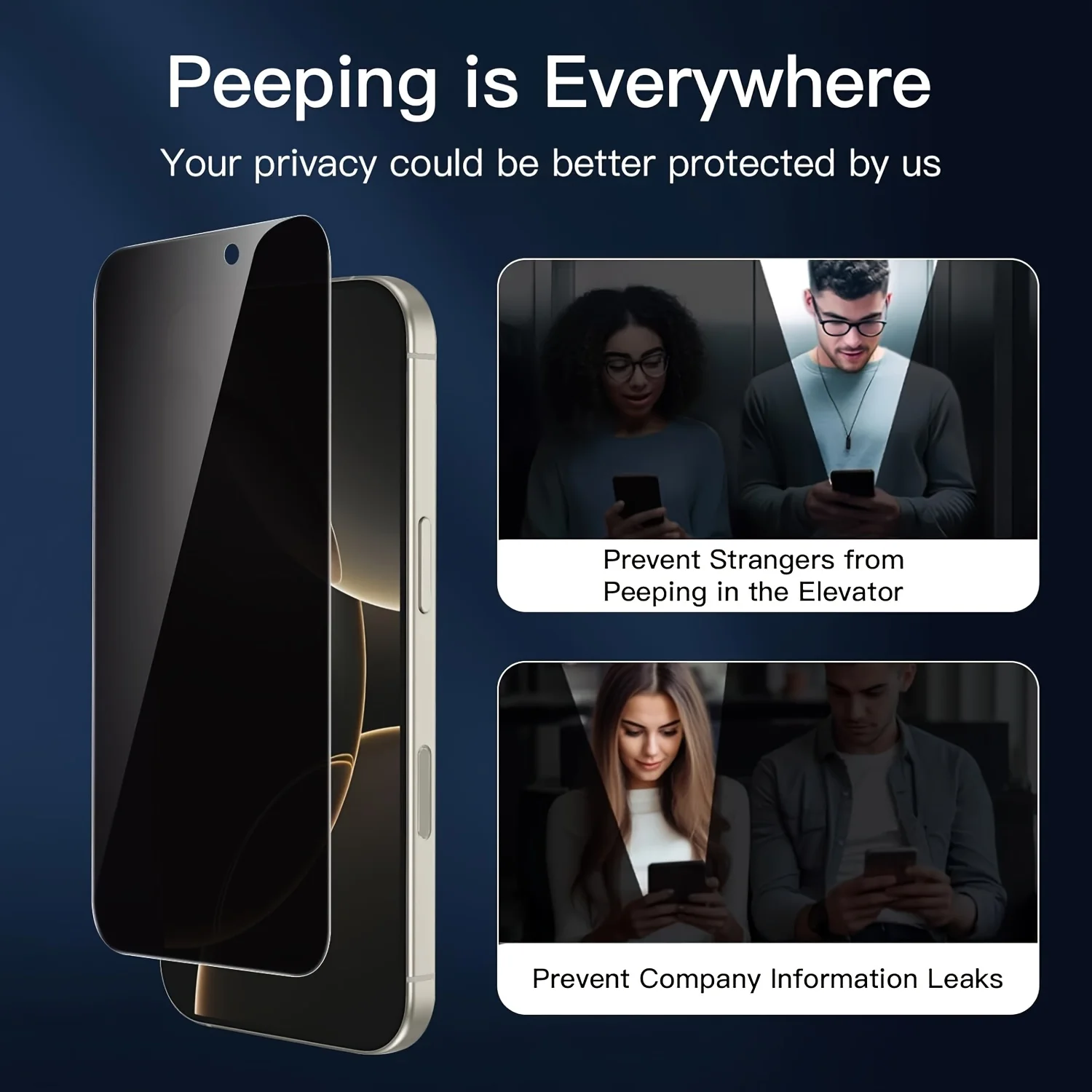 Protetor de tela de vidro temperado antiespião de privacidade de 6 unidades compatível com iPhone 17/16/15/14/13/12/11/X/XS/XR/XS MAX/7 8 Plus/SE2 3