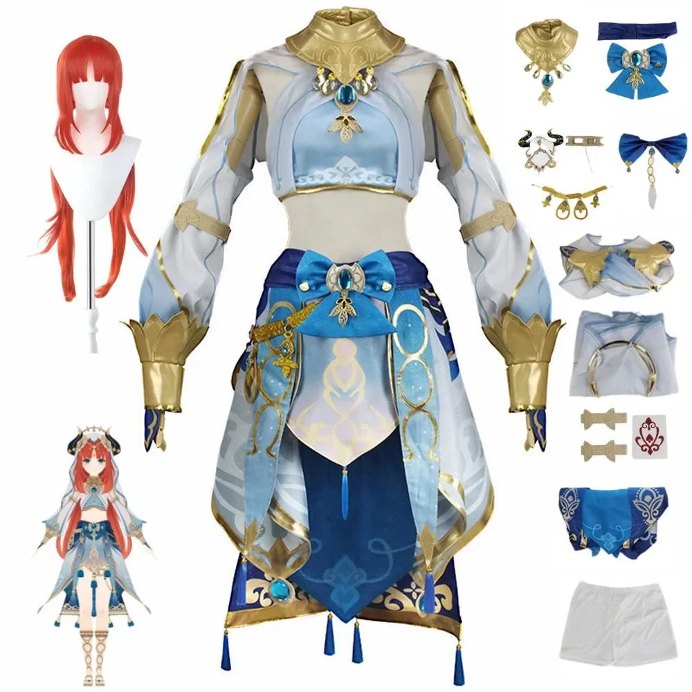 

Genshin Impact Sumeru Nilou Cosplay Women's Outfit Girls Dress Halloween Costume Adults Carnival Uniform Clothing Anime Clothes