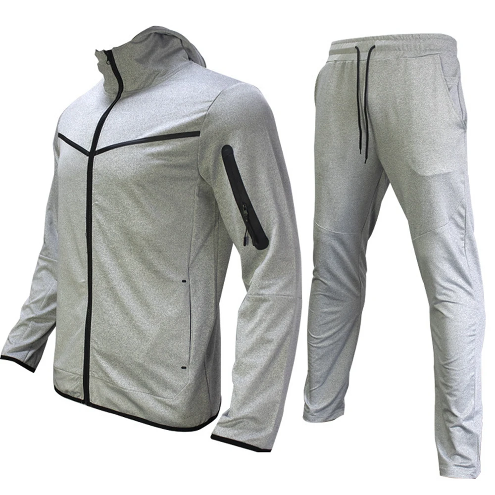 Men Workout Multi-Color Sports Casual Sweatsuit Running Training Jogging Suit Two-Piece Sweatpants Zipper Hoodie Tracksuits