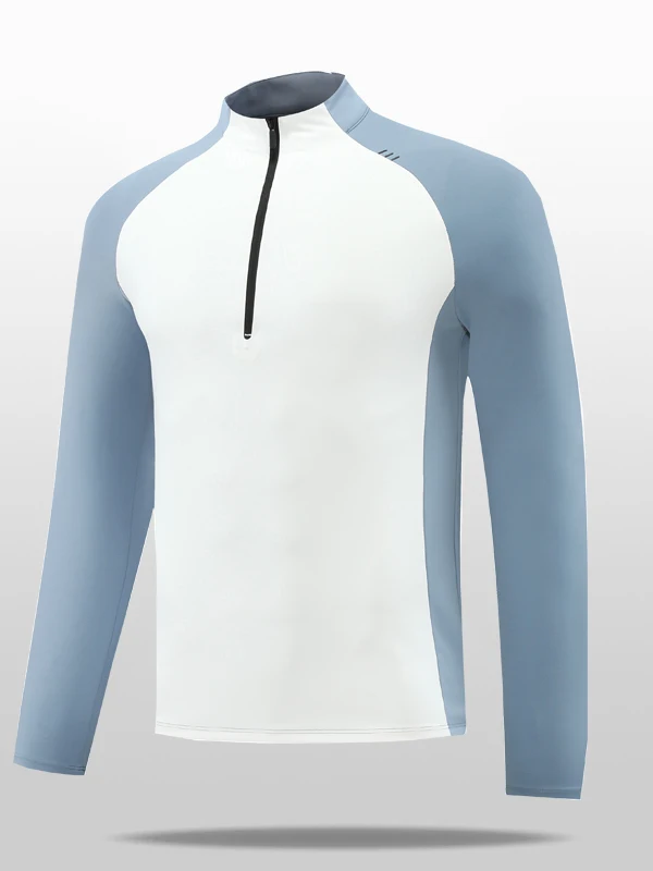 

Спортивный костюм для активного отдыха с длинным рукавом, эластичный, быстросохнущий, для тренировок, из полиэстера, с молнией