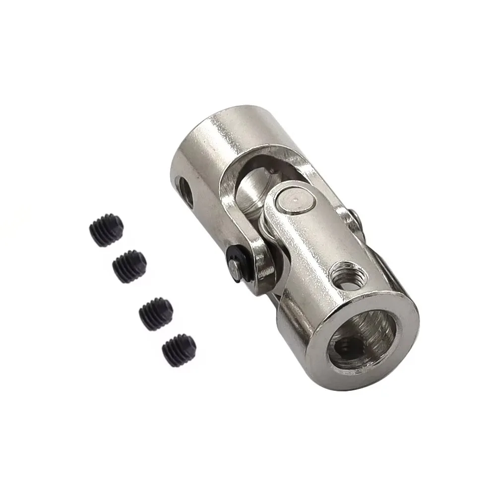 New Metal Cardan Joint Silver Universal Shaft Coupler 2.3/3/4/5/6/8/10/12mm Multiple Size Motor Connector for RC Car Boat