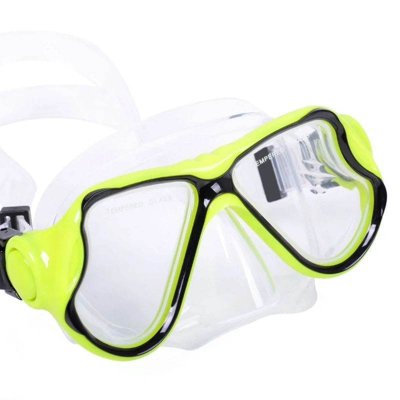 

New silicone water goggles, snorkeling swimming mask, tempered glass