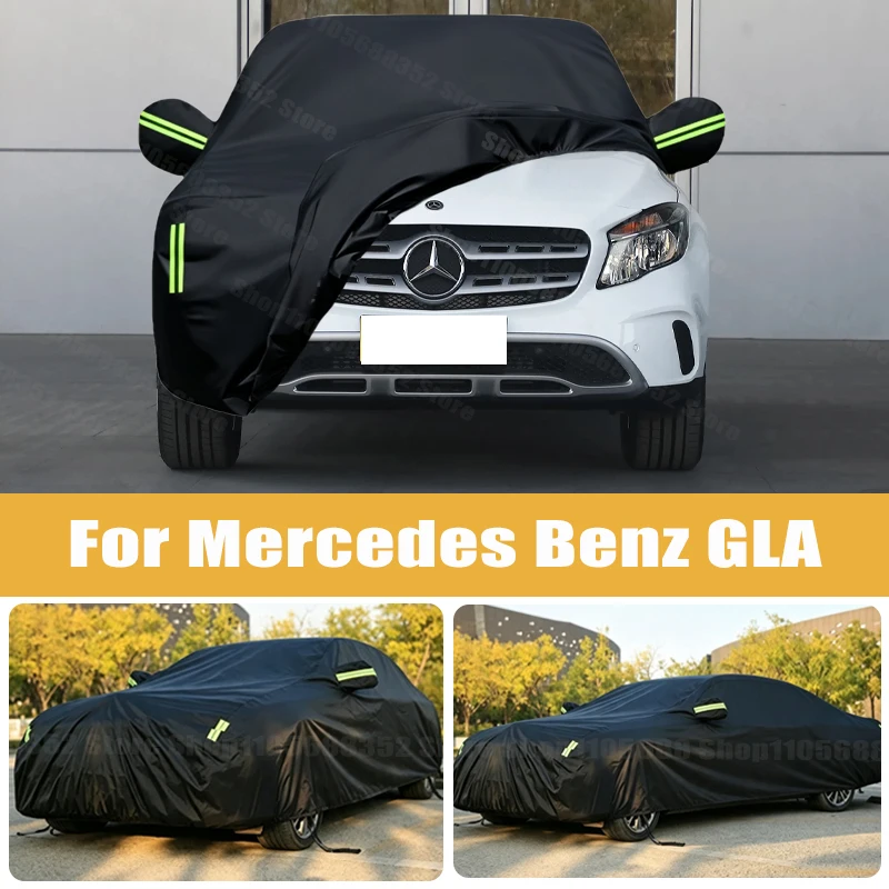 Car Cover Outdoor Protection Full Exterior Snow Cover Sunshade Dustproof Protection Cover Universal For Mercedes Benz GLA