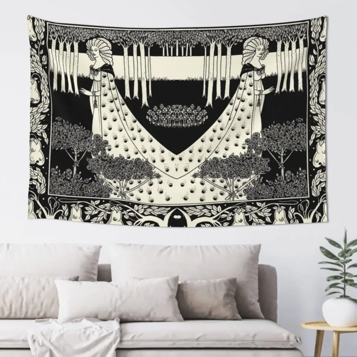 Art Nouveau Aubrey Beardsley Salome Tapestry Home Decorations Aesthetic Decor Home Tapestry