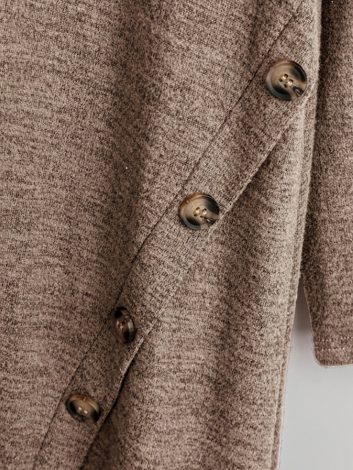 فستان كشمير فرنسي أوروبي وأمريكي عبر الحدود لخريف وشتاء 2025 فستان نسائي فضفاض بأكمام طويلة ورقبة دائرية غير رسمية متوسطة #5