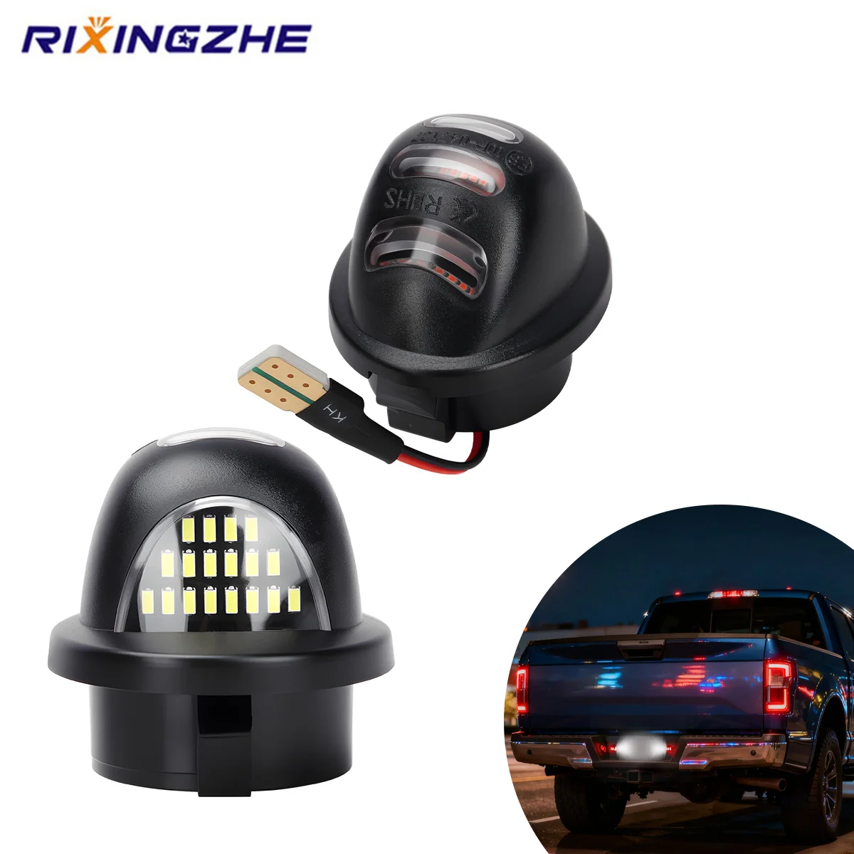 

2pcs LED Car License Plate Lights For Ford F150 F250 F350 F550 Ranger Explorer Sport Bronco Expedition Excursion 12V 18SMD